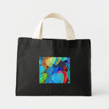 garlands of pastel colored hearts tote bag