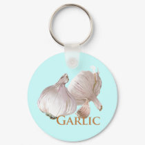 Garlic and Garlic Clove keychains by aproducetrail Garlic and Garlic Clove keychains
