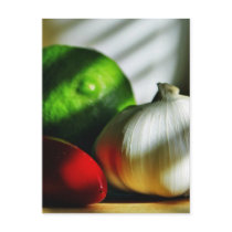 Garlic Bulbs Limes Chillies Peppers Chili postcards by lifesphere Garlic Bulbs Limes Chillies Peppers Chili postcards