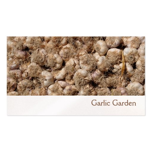 Garlic business card (front side)