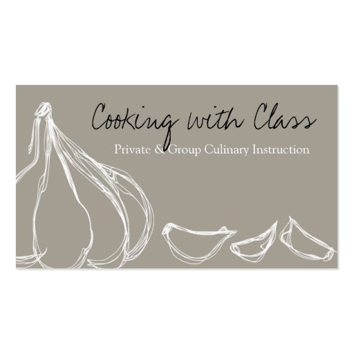 Garlic cloves chef cooking culinary business ca... business card