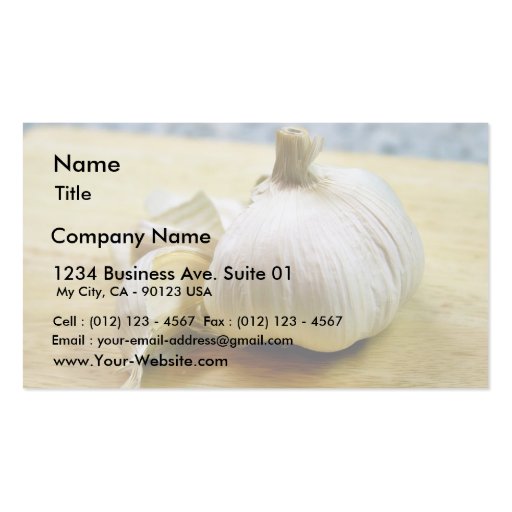 Garlic Cloves Still Life Business Card Templates