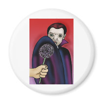 Garlic Wards off the Vampire's Bite Fridge Magnets