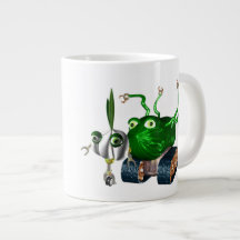 GarlicBot CucumberBot Extra Large Mugs