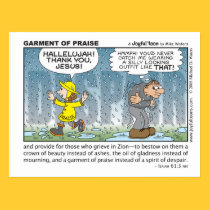 Garment of Praise postcard postcards