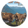 Garmisch - Hallo from the Zugspitze! Round Sticker
