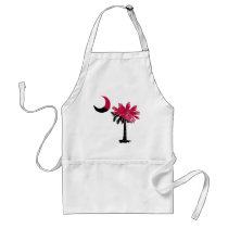 Garnet and Black Palmetto aprons by southcarolinashirt Garnet and Black Palmetto aprons