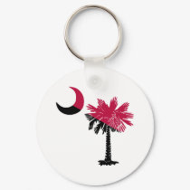 Garnet and Black Palmetto keychains by southcarolinashirt Garnet and Black Palmetto keychains