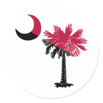 Garnet and Black Palmetto stickers by southcarolinashirt Garnet and Black Palmetto stickers
