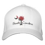 Garnet/Black South Carolina Palmetto Moon Embroide Embroidered Baseball Caps