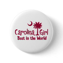 Garnet Carolina Girl Best in the World buttons by palmettotees Garnet Carolina Girl Best in the World buttons