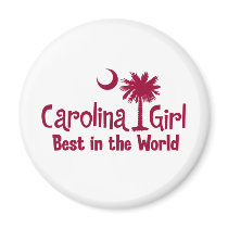 Garnet Carolina Girl Best in the World magnets by palmettotees Garnet Carolina Girl Best in the World magnets