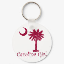 Garnet Carolina Girl Palmetto keychains by palmettotees Garnet Carolina Girl Palmetto keychains