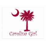 Garnet Carolina Girl Palmetto Postcard