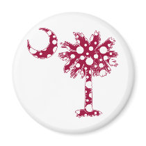 Garnet Dots Palmetto magnets by palmettotees Garnet Dots Palmetto magnets