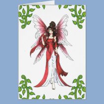 Garnet Faerie Note Card cards