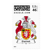 Garnet Family Crest Postage Stamp