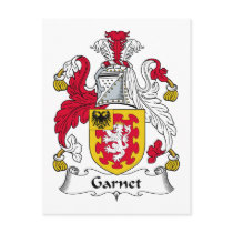 Garnet Family Crest postcards by coatsofarms Garnet Family Crest postcards