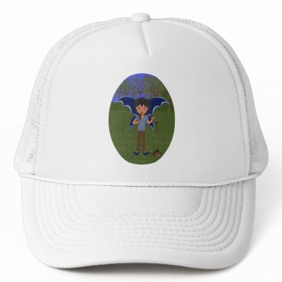 Garreth the Blue Winged Boy Faery Lead Singer Hat by KirstenEdwards