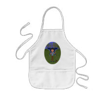 Garreth the Blue Winged Boy Faery Singer Apron