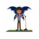 Garreth the Blue Winged Boy Faery Singer T-Shirt by KirstenEdwards Garreth the Blue Winged Boy Faery Singer T-Shirt