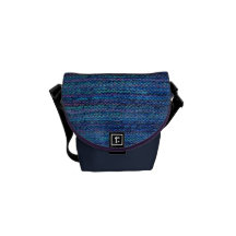 Garter stitched mini messenger bag - ultramarine