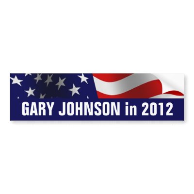 Gary Johnson in 2012 Bumper Stickers