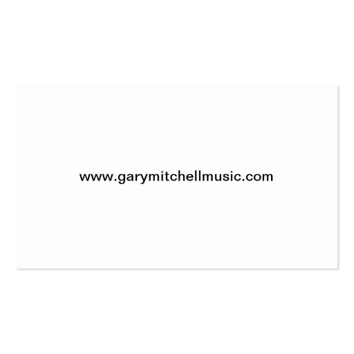 Gary Mitchell Music Business Card Template (back side)
