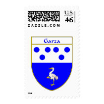 Garza Coat of Arms/Family Crest postage by NameGame Garza Coat of Arms/Family Crest postage