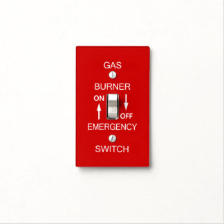 switch safety burner emergency gas signage plate covers light oil