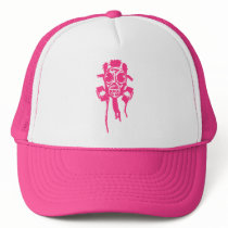 hardstyle, hardcore, old, skool, t-shirts, tshirts, deejay, club, wear, rave, smiley, merchandise, dance, defqon, qlimax, party, headhunterz, zany, showtek, hard, bass, jump, style, music, gas, mask, gabba, gabber, Trucker Hat with custom graphic design