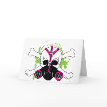 Gas Mask Skull & Crossbones cards