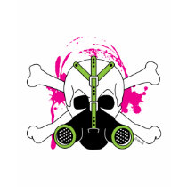 Gas Mask Skull & Crossbones t-shirts by MendiSue Gas Mask Skull & Crossbones t-shirts