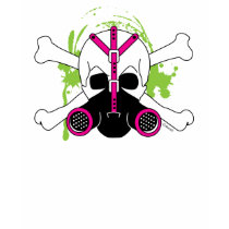 Gas Mask Skull & Crossbones t-shirts by MendiSue Gas Mask Skull & Crossbones t-shirts