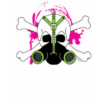 Gas Mask Skull & Crossbones t-shirts by MendiSue Gas Mask Skull & Crossbones t-shirts