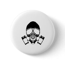 Gasmaske-Schablonenlogo buttons