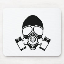 gas mask stencil logo mousepads