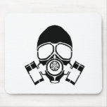 gas mask stencil logo mousepads