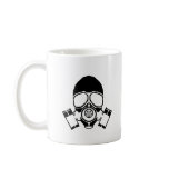 gas mask stencil logo mugs