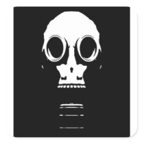 Gas Mask Stencil Sticker