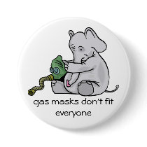 Gas Masks Button by HolidayBug Gas Masks Button