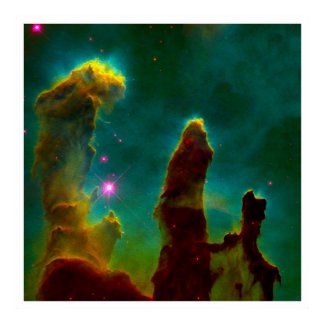 Gas Pillars in the Eagle Nebula (M16) Poster