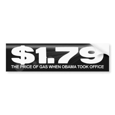 Gas Prices - $1.79 - When Obama took office Bumper Stickers