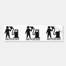 Gas Prices Suck! Bumper Stickers