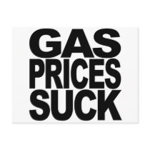 Gas Prices Suck postcards