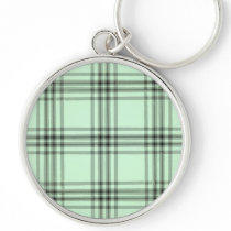 Gas Pump Milk Glass Plaid Key Chains