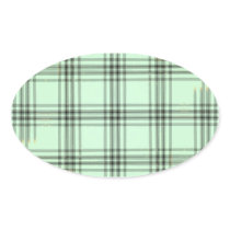 Gas Pump Milk Glass Plaid Sticker