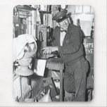 Gas Station Attendant Vintage Millburg Michigan Mousepads