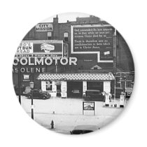 Gas Station Cleveland Ohio Vintage Photo Fridge Magnet