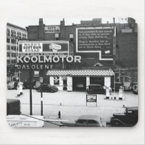 Gas Station Cleveland Ohio Vintage Photo Mousepad